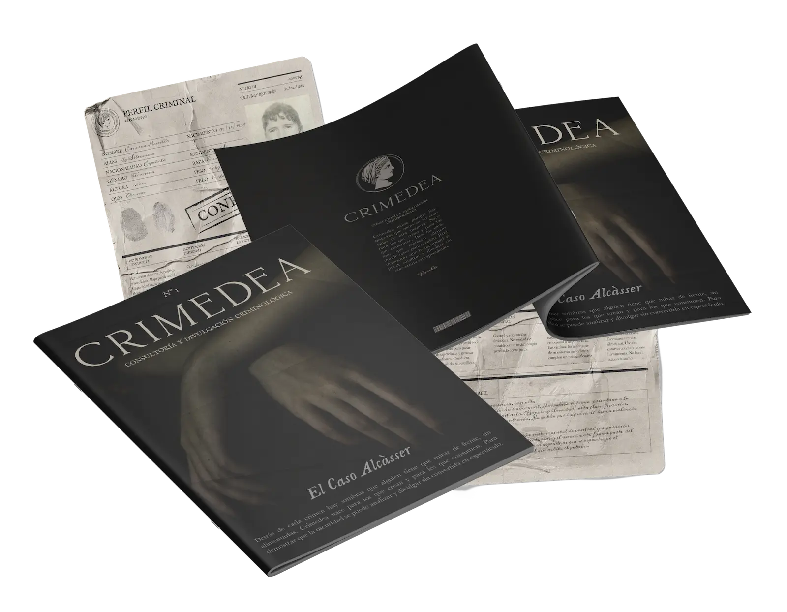 Mockup de la revista Crimedea